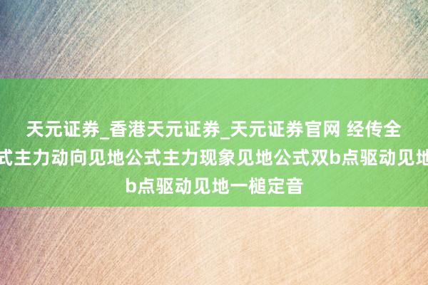 天元证券_香港天元证券_天元证券官网 经传全套见地公式主力动向见地公式主力现象见地公式双b点驱动见地一槌定音